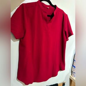 Large Red Blouse